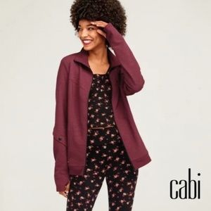 CAbi Zip Front Burgundy Training Jogger, Sz M, Casual, Athletic, Soft & Cozy